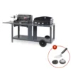 Barbecue Mendy + Plancha Baia 260 Le Marquier Sur Chariot Mixte Ardoise -Raviday Barbecue Soldes 0305 plancha kit de nettoyage mivme27
