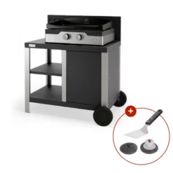 Plancha à Gaz Le Marquier Signature Allure 260 Duo + Desserte