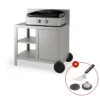 Plancha à Gaz Le Marquier Signature Allure 260 Inox + Desserte Inox -Raviday Barbecue Soldes 0305 plancha kit de nettoyage pdsa260i 2