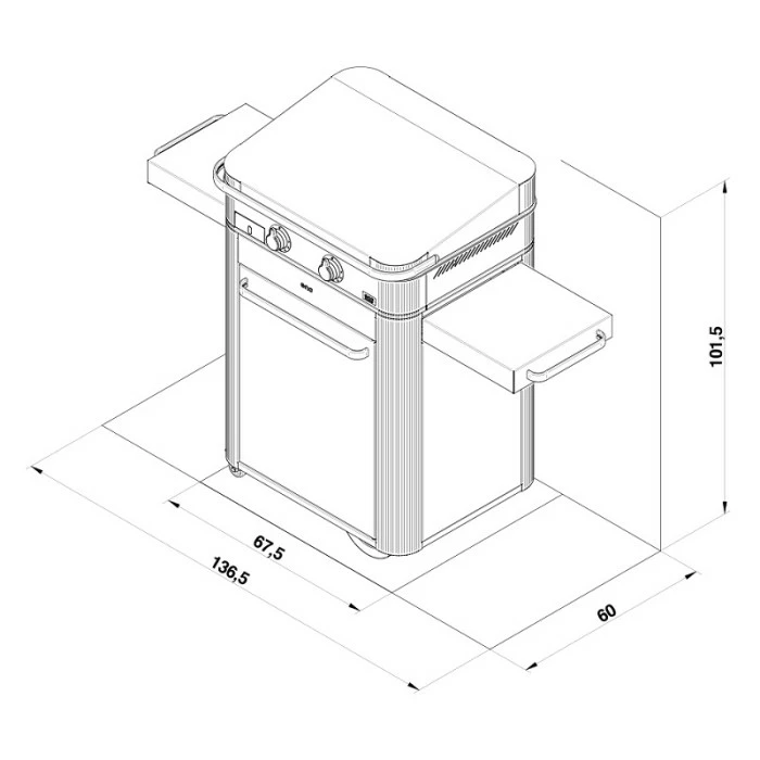 Plancha à Gaz Sur Chariot - Combo ENOSIGN 65 Inox & Noir 7 Plancha à Gaz Sur Chariot - Combo ENOSIGN 65 Inox & Noir – Image 5
