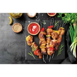 Lot De 6 Brochettes Weber Crafted Pour Rôtissoire De Barbecue -Raviday Barbecue Soldes 7675 7685 m4 min