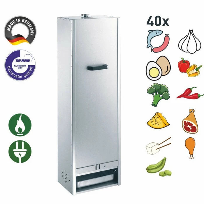 Fumoir Peetz Acier Aluminé Porte Amovible - L 39 X P 28 X H 120 Cm 4 Fumoir Peetz Acier Aluminé Porte Amovible - L 39 X P 28 X H 120 Cm – Image 2