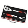 Malette 3 Ustensiles Pour Barbecue Ou Plancha Le Marquier - Rouge -Raviday Barbecue Soldes agr11c14 malette 3 ustensiles le marquier inox rouge
