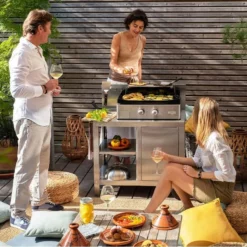 Plancha à Gaz Le Marquier Signature Allure 260 Inox + Desserte Inox -Raviday Barbecue Soldes allure 260 desserte inox ambiance min