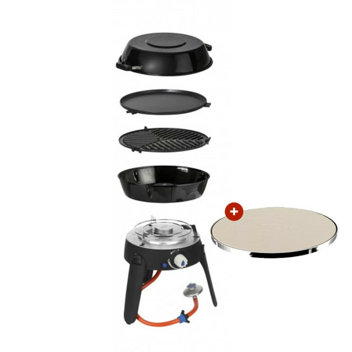 Barbecue Gaz Portable Cadac Safari Chef 30 LP + Pierre à Pizza 3 Barbecue Gaz Portable Cadac Safari Chef 30 LP + Pierre à Pizza