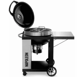 Barbecue à Charbon De Bois Napoleon Rodéo Pro 57 Cm Sur Chariot -Raviday Barbecue Soldes barbecue napoleon rodeo pro 57 sur chariot capot ouvert min