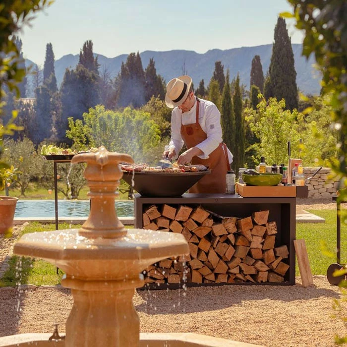 Brasero Plancha OFYR Island Black Bois 85 Cm + Housse Offerte 5 Brasero Plancha OFYR Island Black Bois 85 Cm + Housse Offerte – Image 3