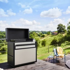 LED + Boîtier Pile + Interrupteur - Capot Chariot PAF/PIF Forge Adour -Raviday Barbecue Soldes chariot plancha forge adour premium 75 acier 1 min