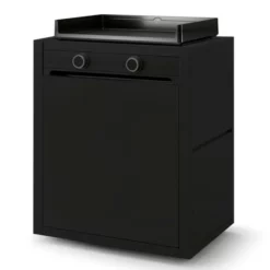 Pack Plancha électrique Forge Adour MODERN 60 Acier Noir + Chariot -Raviday Barbecue Soldes chmaf60n chariot plancha forge adour modern 60 acier noir tablettes rabattues 1