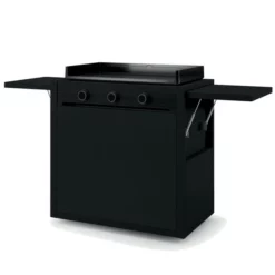 Pack Plancha à Gaz Forge Adour MODERN 75 Acier Noir + Chariot