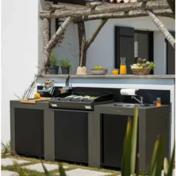Cuisine D'extérieur ENO Modulo Acier Pour Plancha - 3 Modules