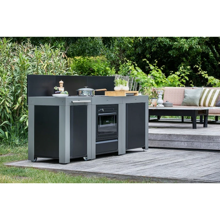 Cuisine D'extérieur ENO Modulo Acier Pour Plancha - 3 Modules Avec Cuisinière Et Desserte Félix 9 Cuisine D'extérieur ENO Modulo Acier Pour Plancha - 3 Modules Avec Cuisinière Et Desserte Félix – Image 7