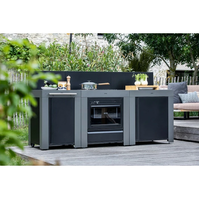 Cuisine D'extérieur ENO Modulo Acier Pour Plancha - 3 Modules Avec Cuisinière Et Desserte Félix 11 Cuisine D'extérieur ENO Modulo Acier Pour Plancha - 3 Modules Avec Cuisinière Et Desserte Félix – Image 9