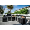 Cuisine D'extérieur ENO Modulo Acier Pour Plancha - 5 Modules Avec Cuisinière -Raviday Barbecue Soldes cuisine modulo 5 cuisiniere 2