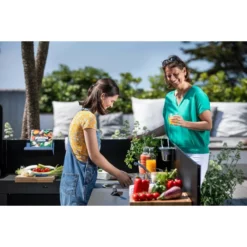 Cuisine D'extérieur ENO Modulo Acier Pour Plancha - 5 Modules Avec Cuisinière -Raviday Barbecue Soldes cuisine modulo 5 cuisiniere 7