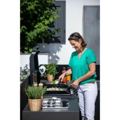 Cuisine D'extérieur ENO Modulo Acier Pour Plancha - 5 Modules Avec Cuisinière -Raviday Barbecue Soldes cuisine modulo 5 cuisiniere 9