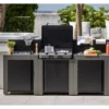 Cuisine D'extérieur ENO Modulo Acier Pour Plancha - 3 Modules Avec Table De Cuisson Master -Raviday Barbecue Soldes cuisinie eno master 3modules