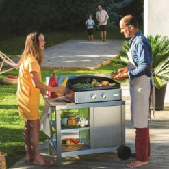 Desserte Inox Le Marquier Signature Allure Pour Planchas 45, 60 Et 75 Cm -Raviday Barbecue Soldes dsa87i ambiance