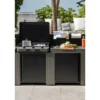 Cuisine D'extérieur ENO Modulo Acier Pour Plancha - 2 Modules -Raviday Barbecue Soldes mobilo eno gris acier 2 modules ambiance