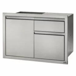 Module Encastrable 2 Tiroirs + 1 Porte Pour Cuisine D'extérieur Napoleon