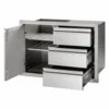 Module Encastrable 3 Tiroirs + 1 Porte Pour Cuisine D'extérieur Napoleon -Raviday Barbecue Soldes module encastrable 3 tiroirs 1 porte cuisine exterieur napoleon