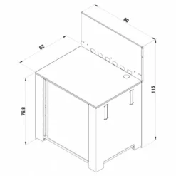 Modulo Pour Poser Une Plancha - Coloris Inox Et Noir - Cuisine D'extérieur ENO -Raviday Barbecue Soldes modulo inox noir plancha cuisine exterieur eno 4 min