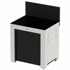 Modulo Plan De Travail - Coloris Inox Et Noir - Pour Cuisine D'extérieur ENO -Raviday Barbecue Soldes modulo plan de travail inox noir cuisine exterieur eno 3