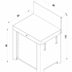 Modulo Plan De Travail - Coloris Inox Et Noir - Pour Cuisine D'extérieur ENO -Raviday Barbecue Soldes modulo plan de travail inox noir cuisine exterieur eno 4