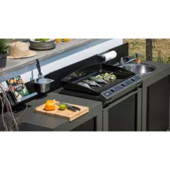 Cuisine D'extérieur ENO Modulo Acier Pour Plancha - 3 Modules -Raviday Barbecue Soldes modulo plan travail acier 7 1 2