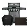 Pack Barbecue à Gaz Napoleon Freestyle F425SBPGT 4 Brûleurs Réchaud + Housse Et Plancha -Raviday Barbecue Soldes pack f425sbpgt fr housse plancha