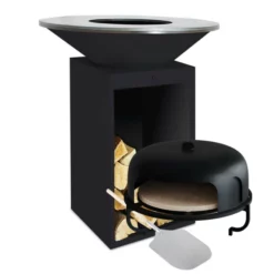 Pack Brasero Plancha OFYR Classic 85 Noir Avec Stockage + Four à Pizza