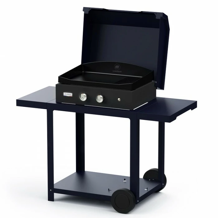 Plancha à Gaz Le Marquier Vintage Pure 260 + Chariot - Bleu Céleste 3 Plancha à Gaz Le Marquier Vintage Pure 260 + Chariot - Bleu Céleste – Image 2