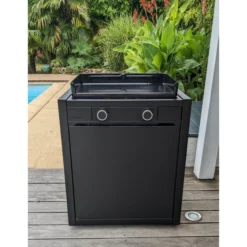 Pack Plancha électrique Forge Adour MODERN 60 Acier Noir + Chariot -Raviday Barbecue Soldes plancha forge adour modern 60 acier sur chariot 3 3