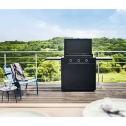 Pack Plancha à Gaz Forge Adour MODERN 75 Acier Noir + Chariot -Raviday Barbecue Soldes plancha forge adour modern 75 chariot 2