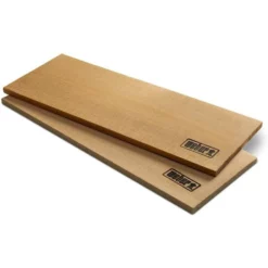 Planches à Fumer En Bois De Cèdre Weber Pour Tous Barbecues X2 -Raviday Barbecue Soldes planches cedre weber fumage