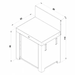 Modulo Plan De Travail - Gris Acier - Cuisine D'extérieur ENO -Raviday Barbecue Soldes pmod7001 modulo standard acier cuisine exterieur eno 4