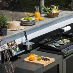 Modulo Plan De Travail - Gris Acier - Cuisine D'extérieur ENO -Raviday Barbecue Soldes pmod7001 modulo standard acier cuisine exterieur eno 6 min