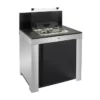 Modulo Table De Cuisson Master 2 Brûleurs - Coloris Inox Et Noir - Pour Cuisine D'extérieur ENO -Raviday Barbecue Soldes pmod8506 1 cuisine exterieur modulo master 2 noir et inox eno