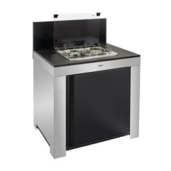 Modulo Table De Cuisson Master 2 Brûleurs - Coloris Inox Et Noir - Pour Cuisine D'extérieur ENO