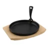 Poêle En Fonte + Dessous De Plat Bambou Pour Barbecue Barbecook -Raviday Barbecue Soldes poele sous plat bambou barbecook