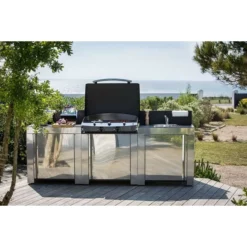 Cuisine D'extérieur ENO Modulo Inox Pour Plancha - 4 Modules -Raviday Barbecue Soldes reduit mod4103 a2 modulo evier hpl eno min